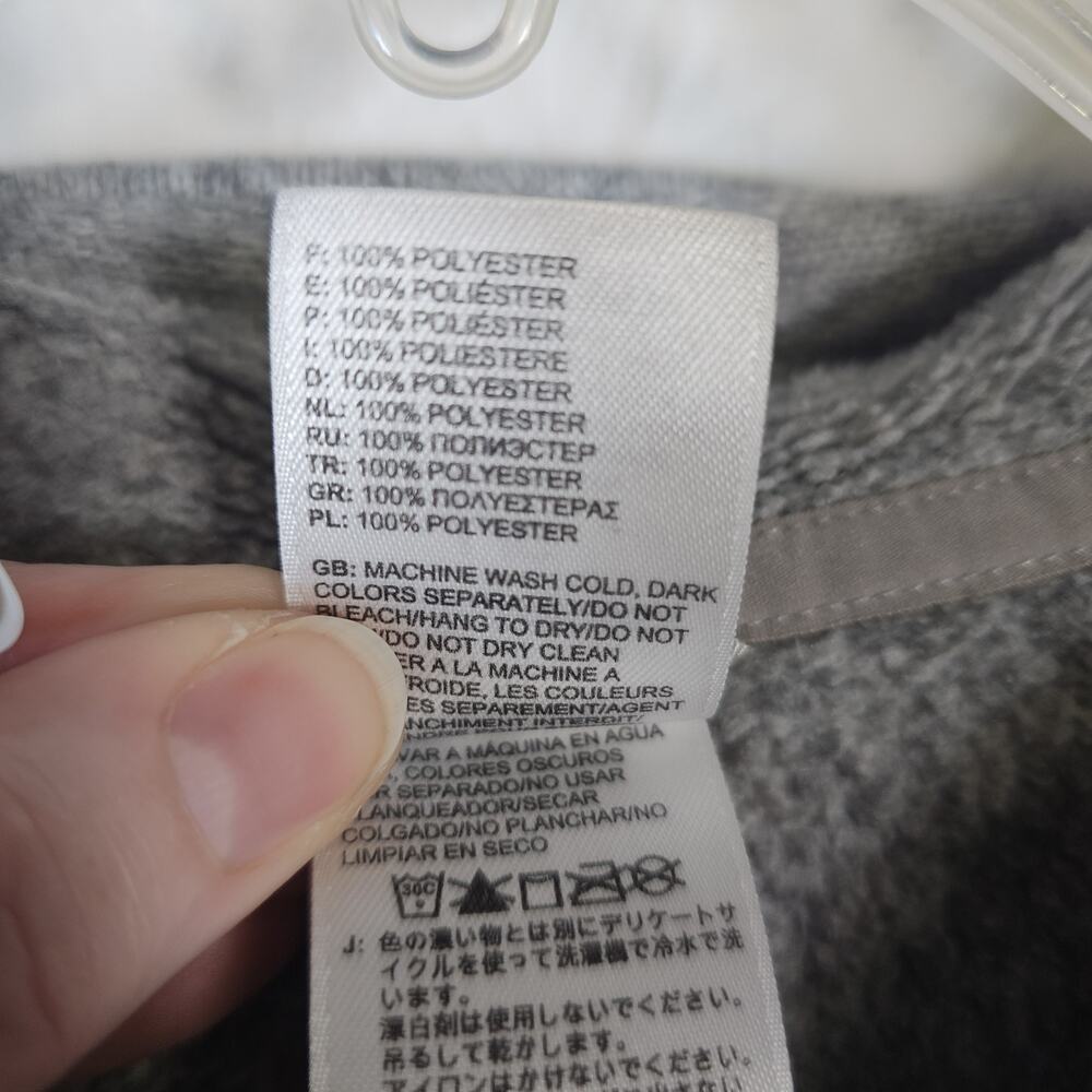 The North Face Hoodie Womens Large Gray 1/2 Zip Pullover Sweater Fleece Hiking - Picture 5 of 5